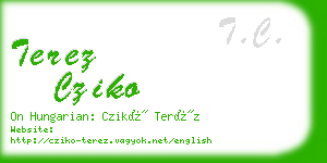 terez cziko business card